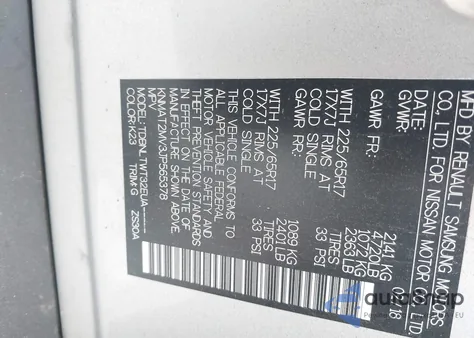 2018 Nissan Rogue Sv из США, поврежденный, VIN KNMAT2MV3JP565378